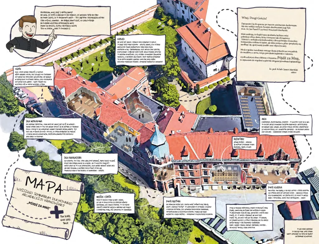 seminary of krakow map attractions
