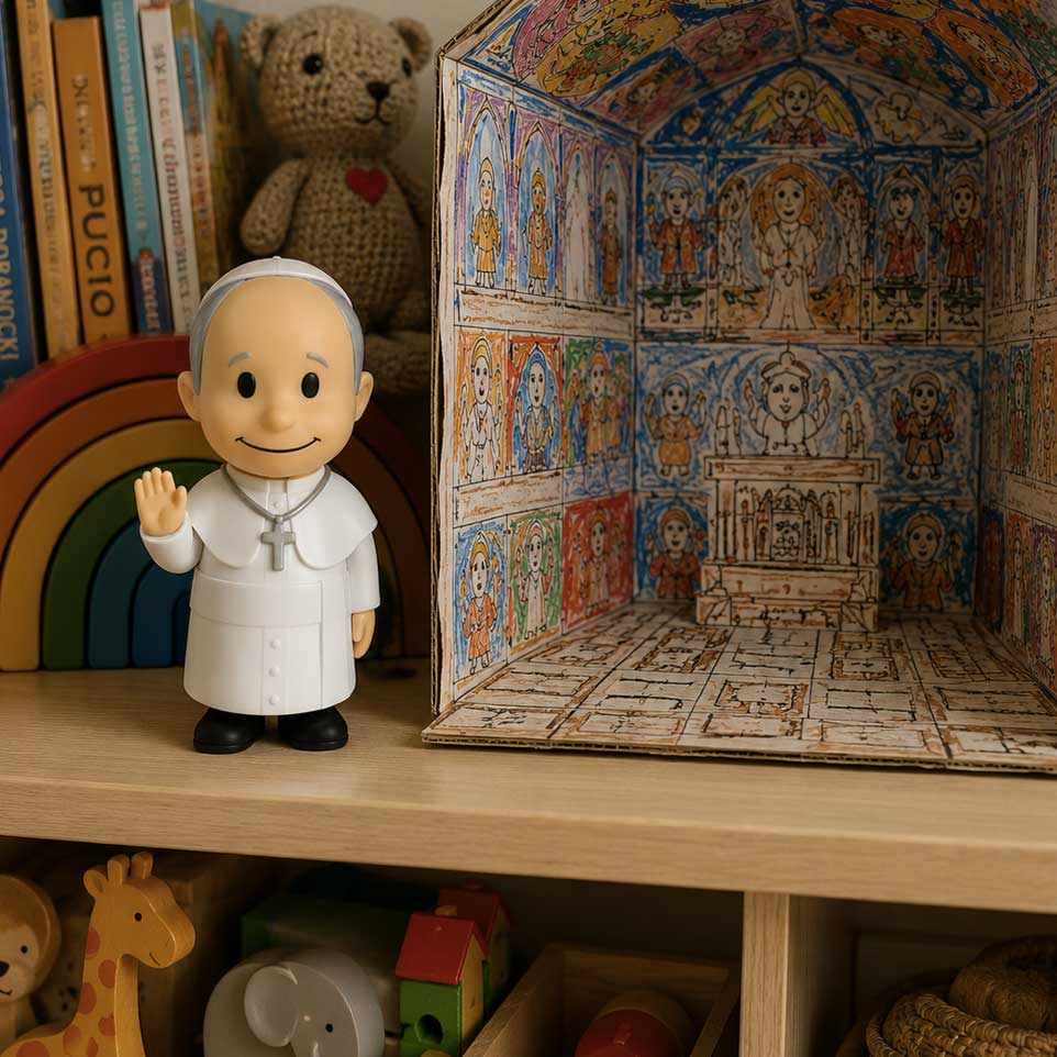 diy accesories for collectible figurines of pope leo XIV