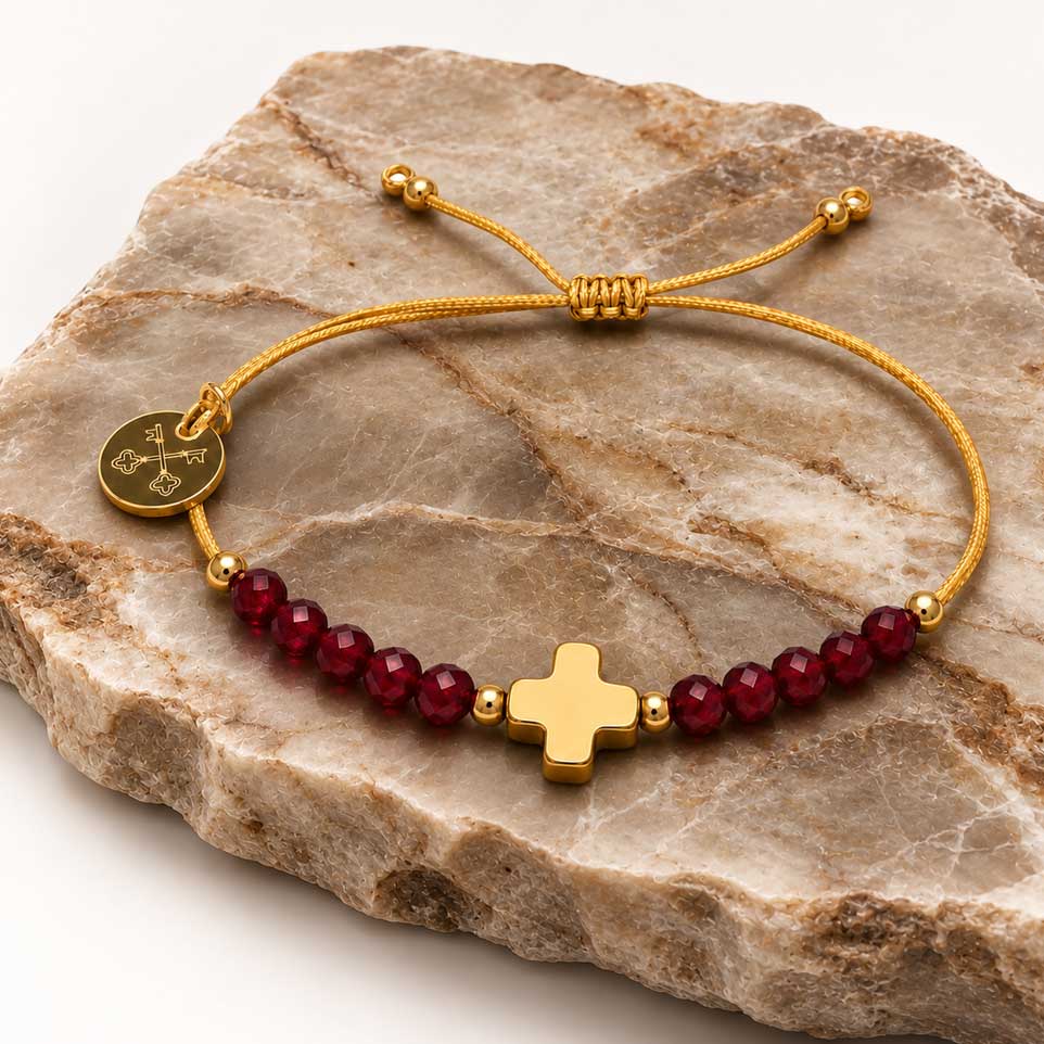 Ruby stones Design Rosary Bracelet